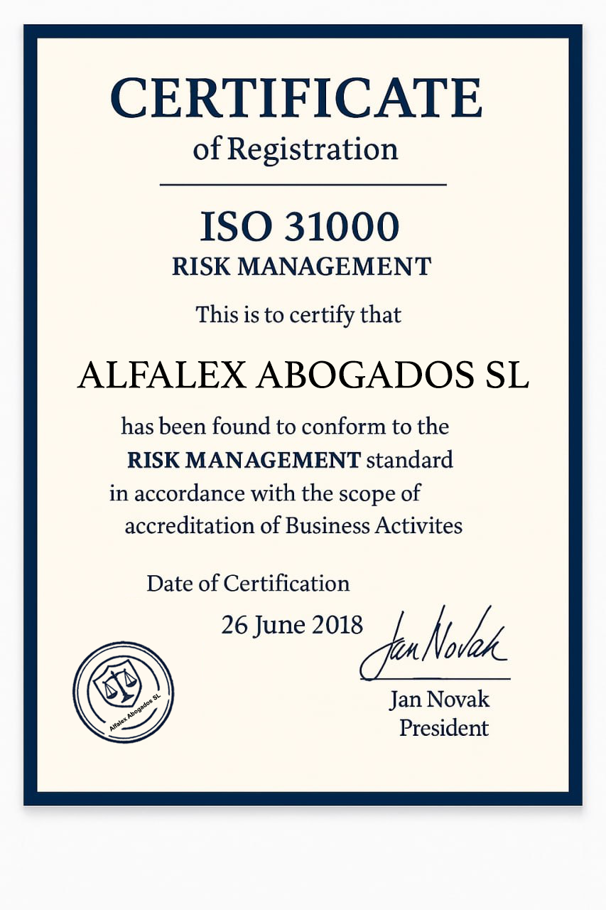 Certificado ISO 31000